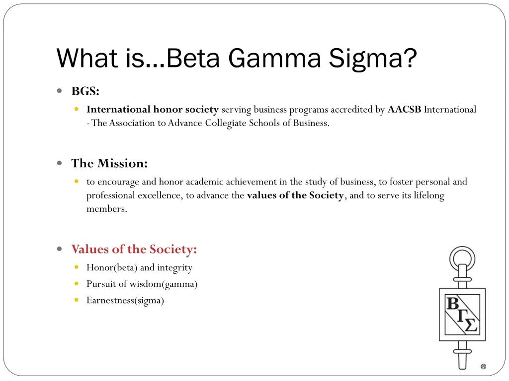 what is beta gamma sigma