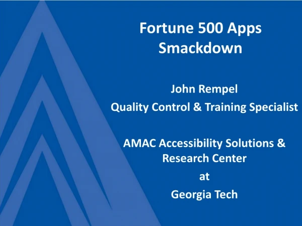 Fortune 500 Apps Smackdown