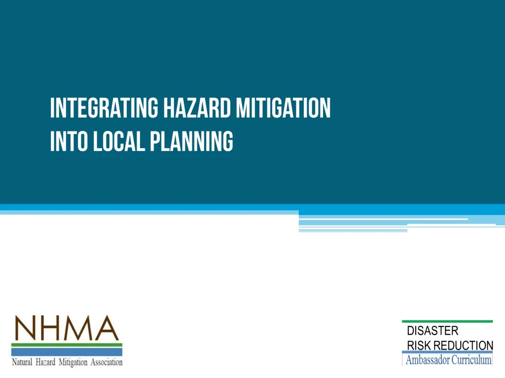 integrating hazard mitigation into local planning