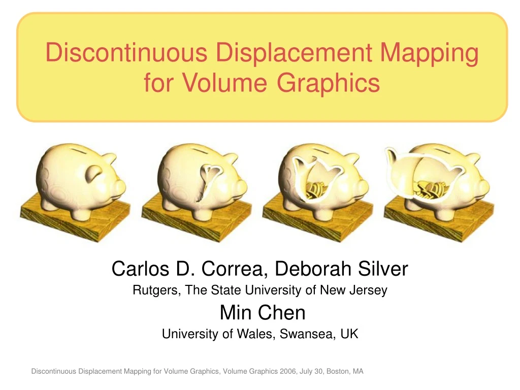 discontinuous displacement mapping for volume graphics