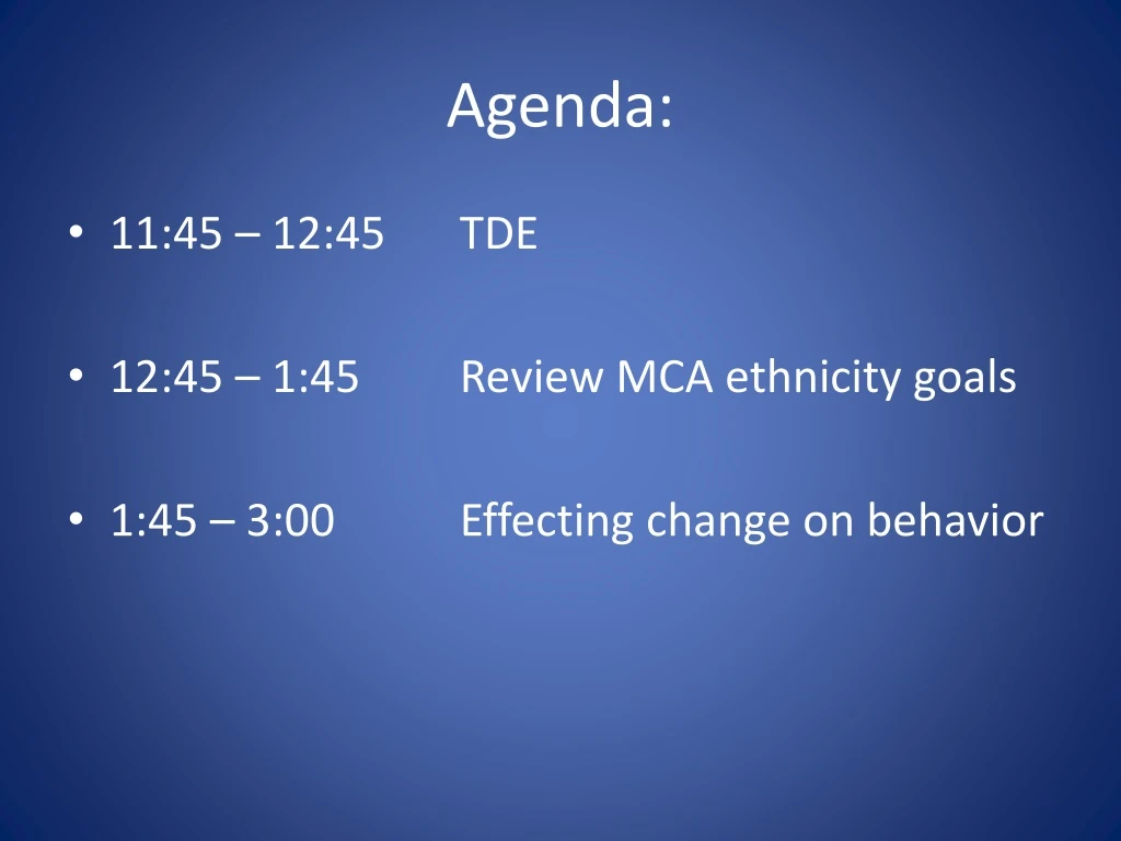 agenda