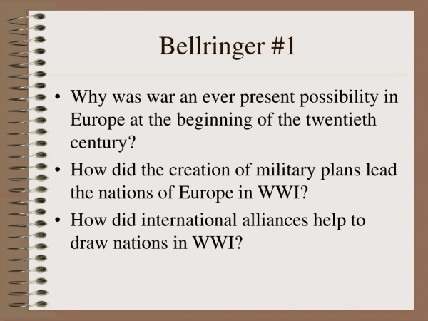 Bellringer #1