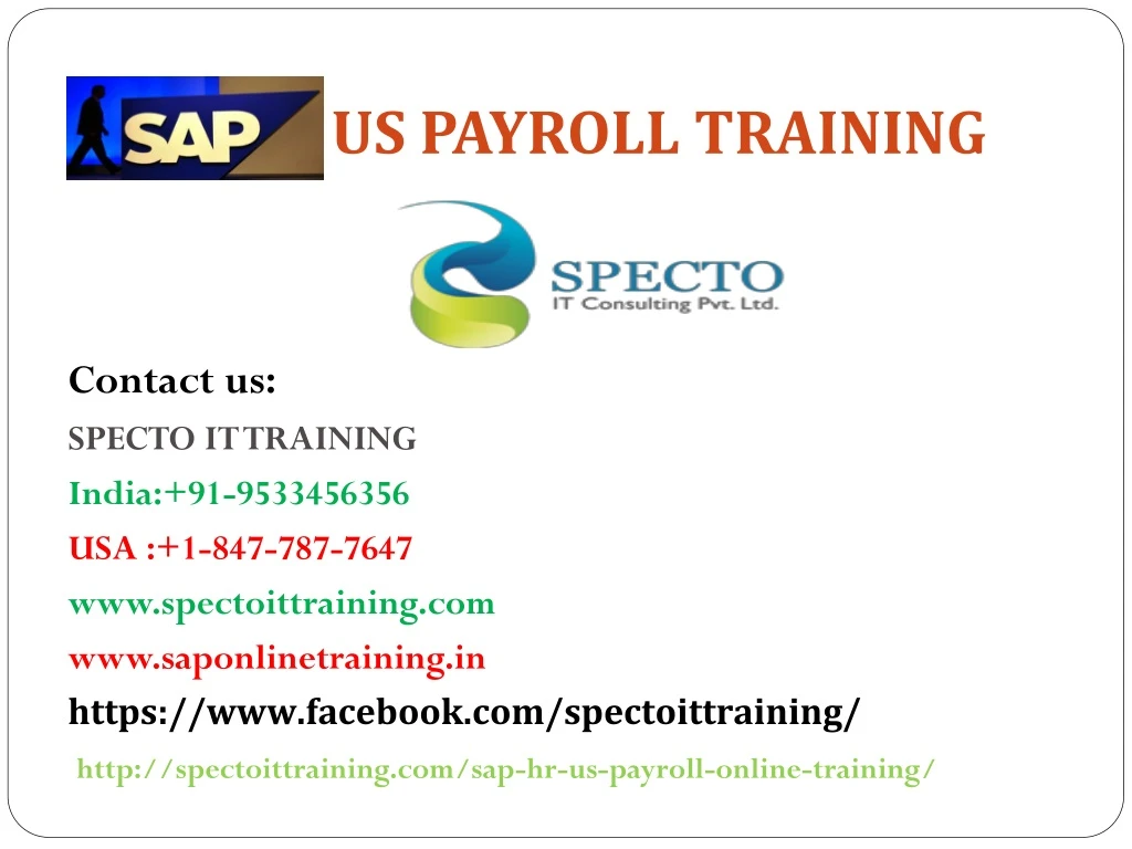 sap hr us payroll training