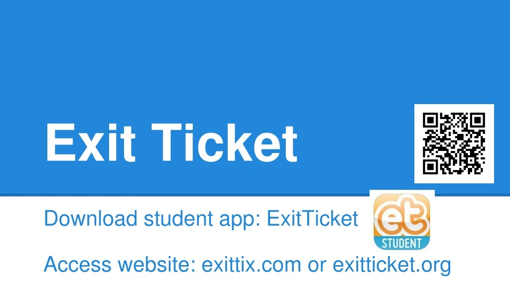 exit ticket