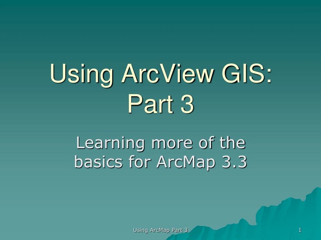 using arcview gis part 3
