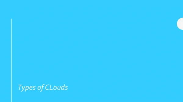Types of CLouds