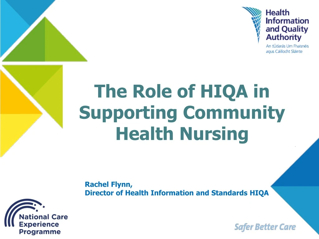 t he role of hiqa in supporting community health