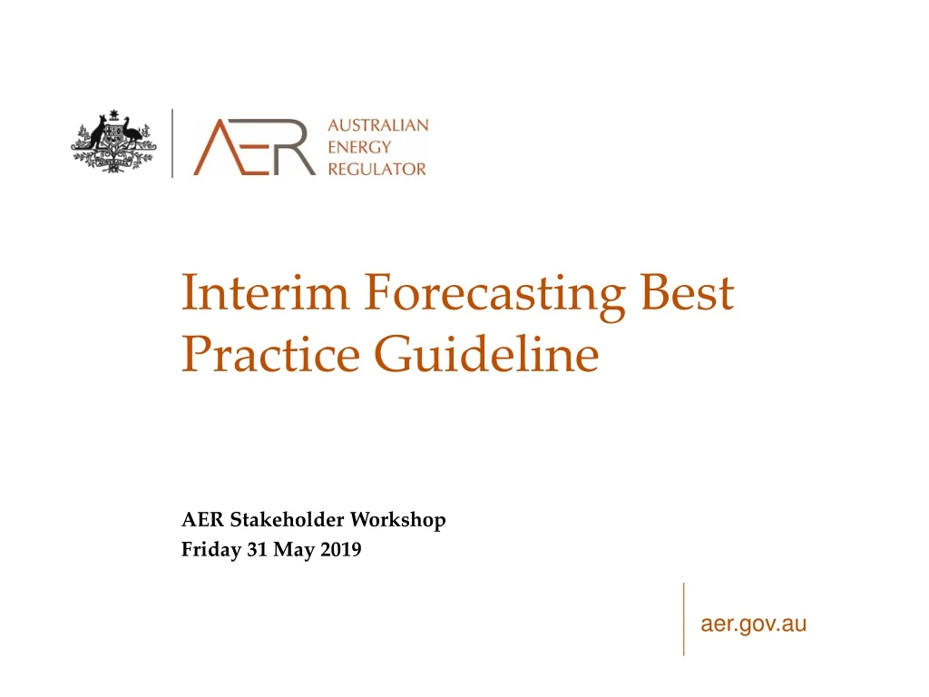 interim forecasting best practice guideline