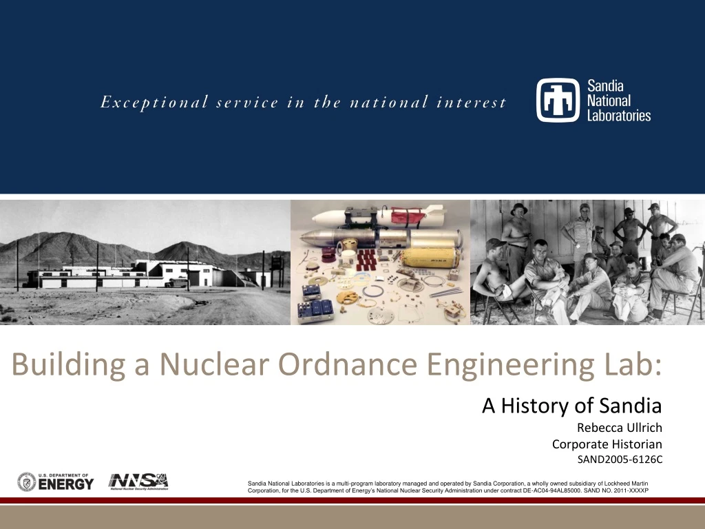 building a nuclear ordnance engineering lab