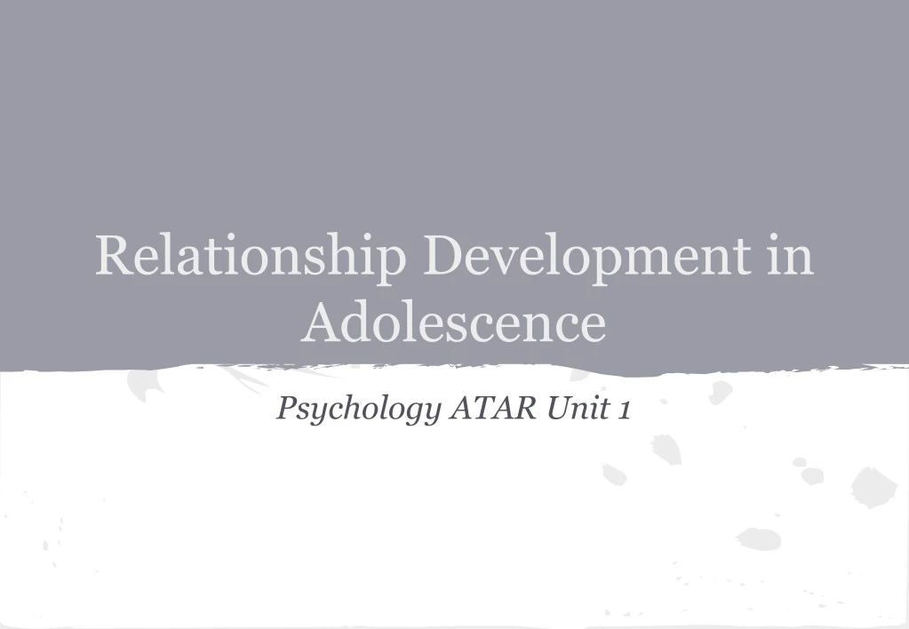 relationship development in adolescence