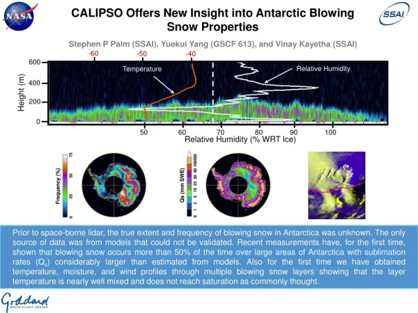 CALIPSO Offers New Insight into Antarctic Blowing Snow Properties