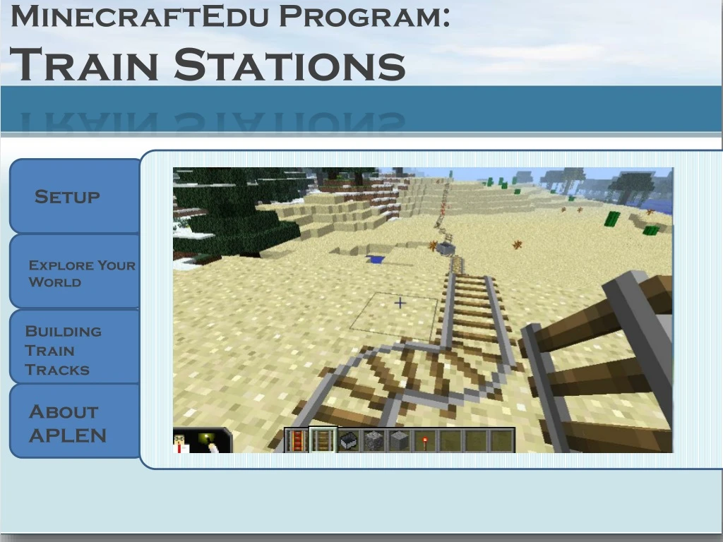 minecraftedu program train stations