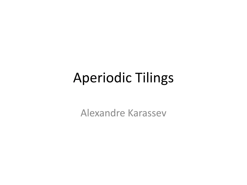 aperiodic tilings