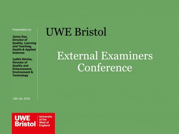 UWE Bristol External Examiners Conference