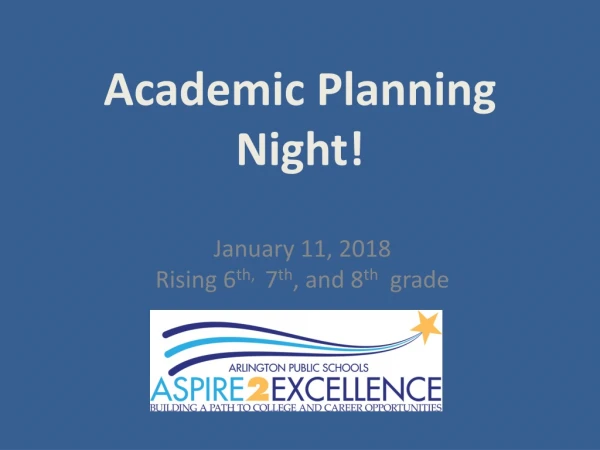 Academic Planning Night!
