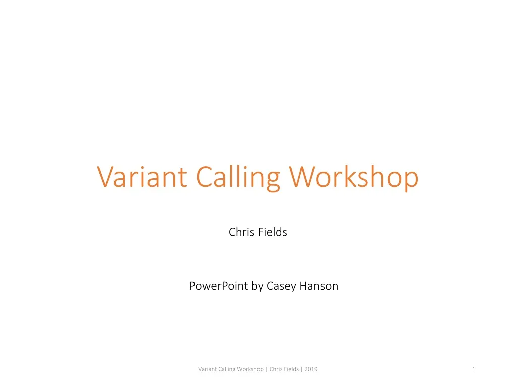 variant calling workshop