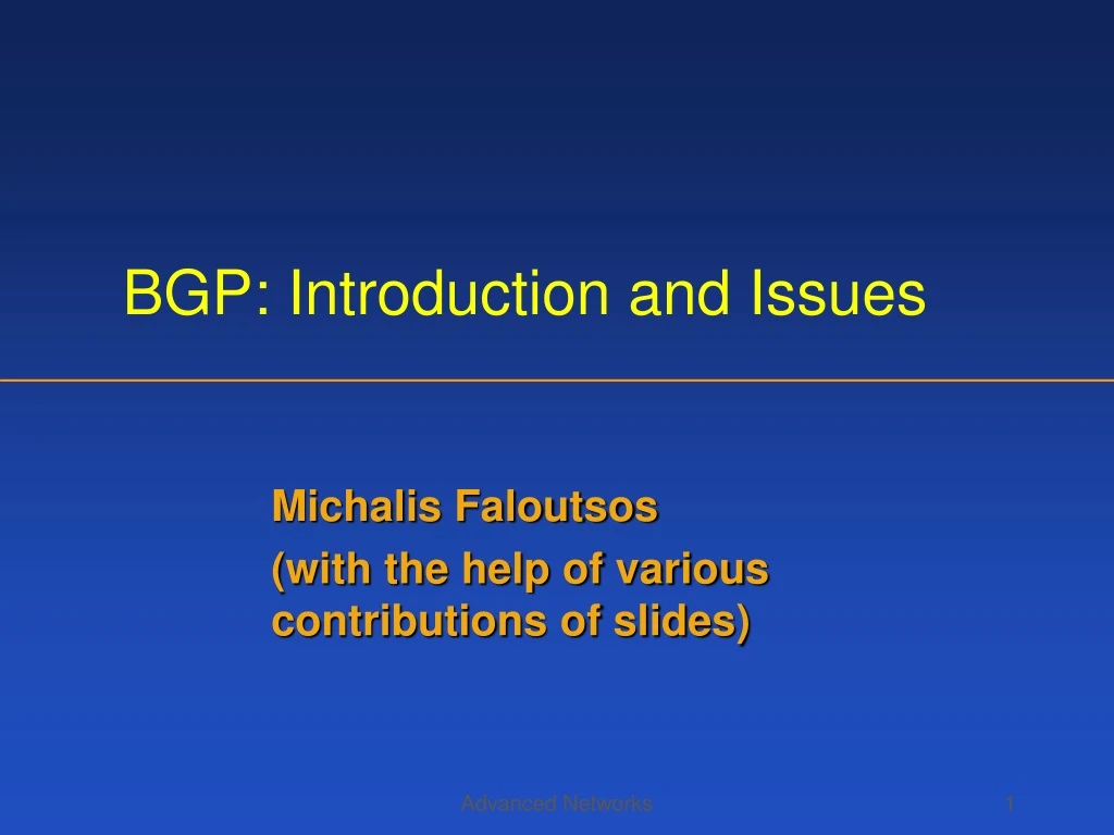 bgp introduction and issues
