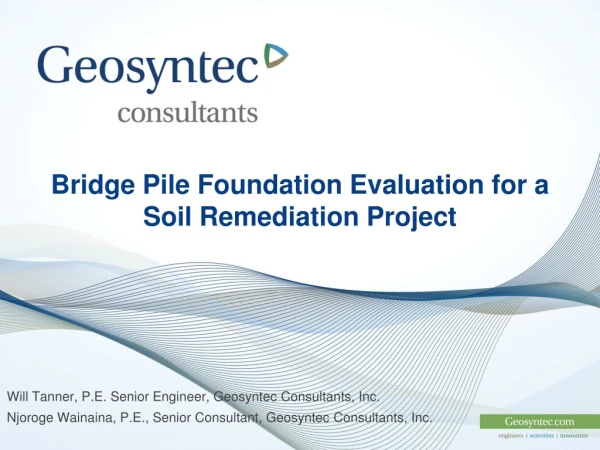 Bridge Pile Foundation Evaluation for a Soil Remediation Project