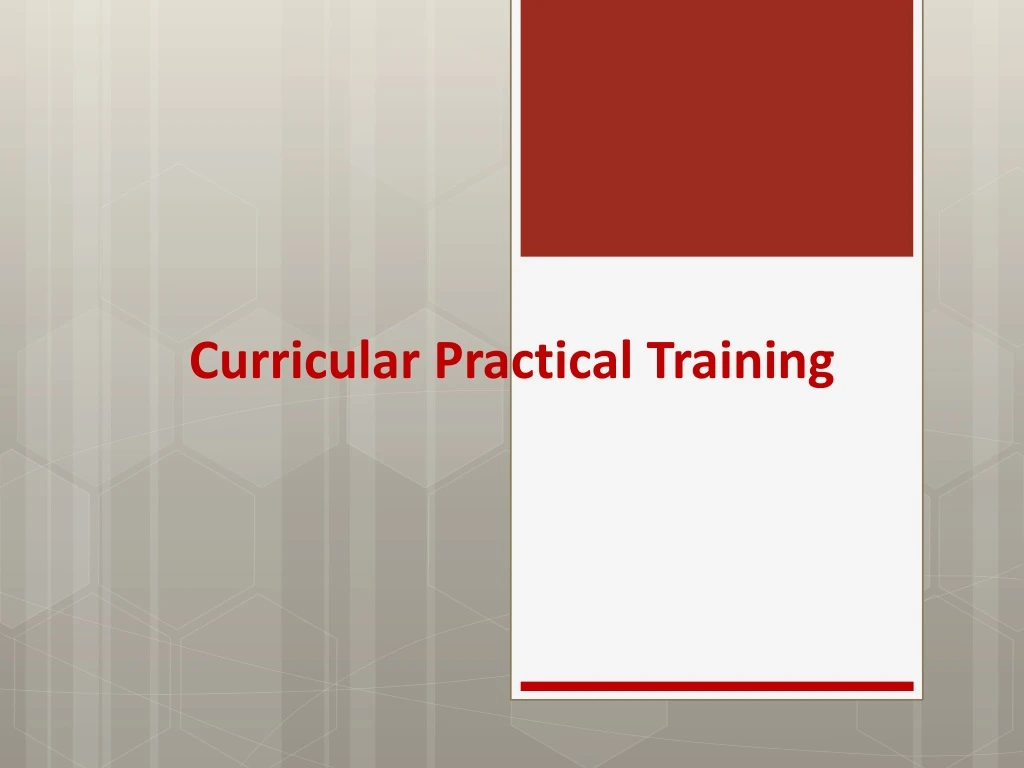 curricular practical training