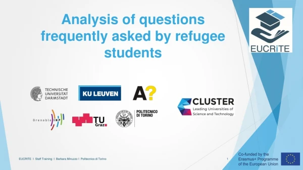 Analysis of q uestions frequently asked by refugee students