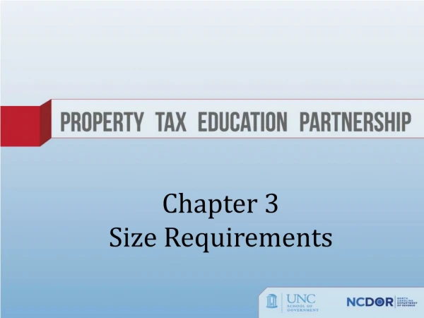 Chapter 3 Size Requirements