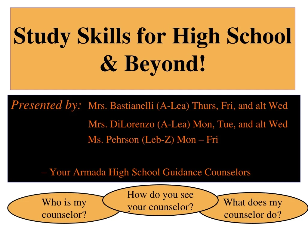 study skills for high school beyond