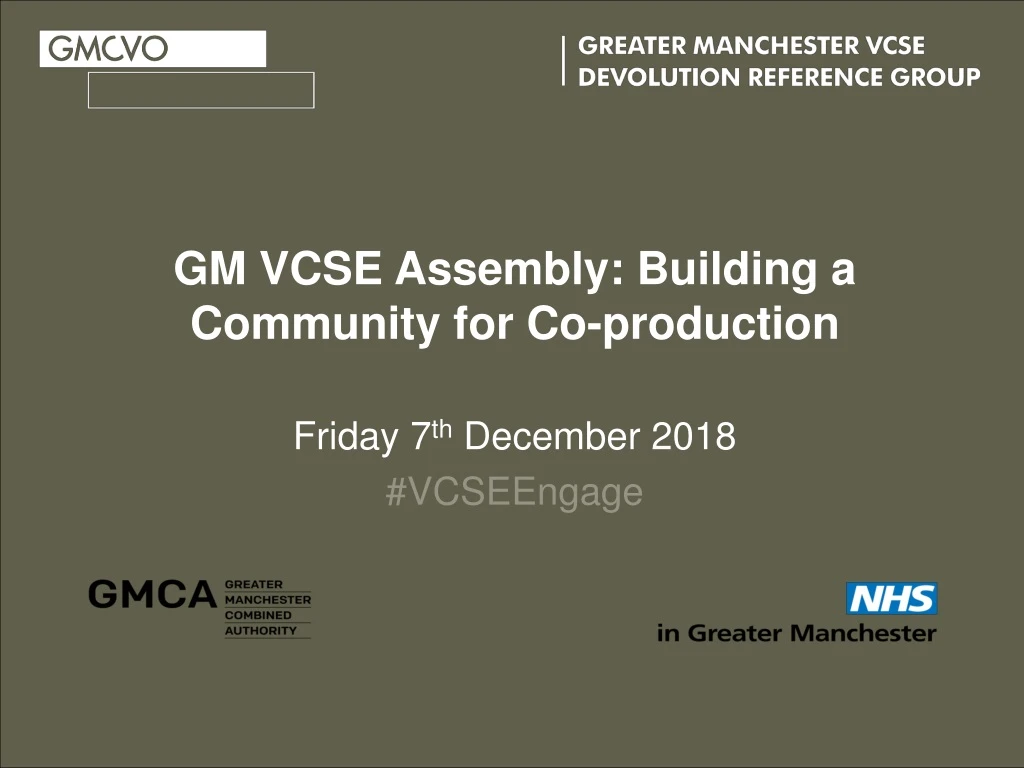 gm vcse assembly building a community for co production
