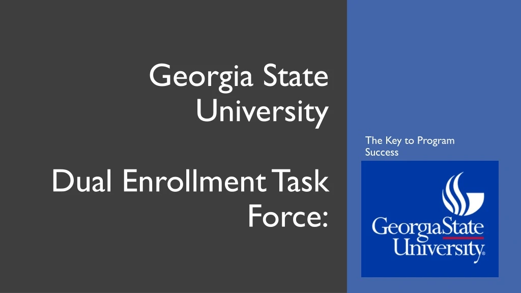 georgia state university dual enrollment task force