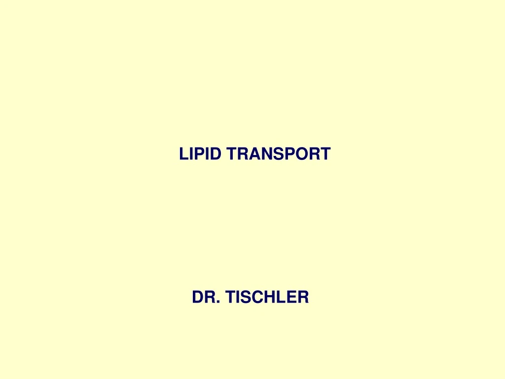 lipid transport