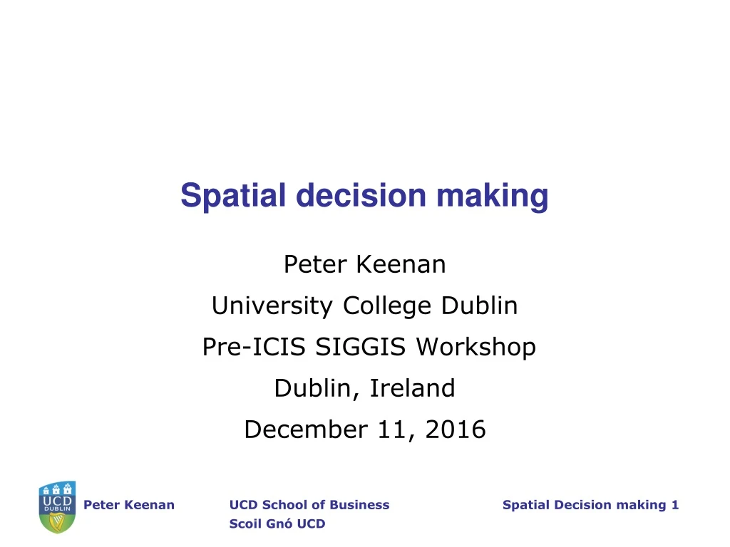 spatial decision making