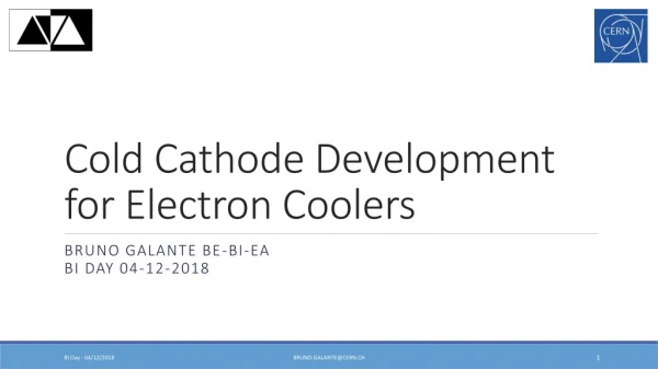 Cold Cathode Development for Electron Coolers