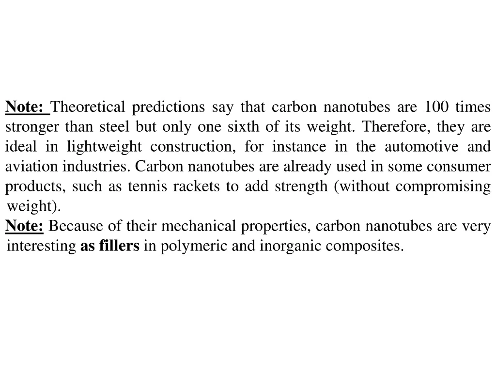 note theoretical predictions say that carbon