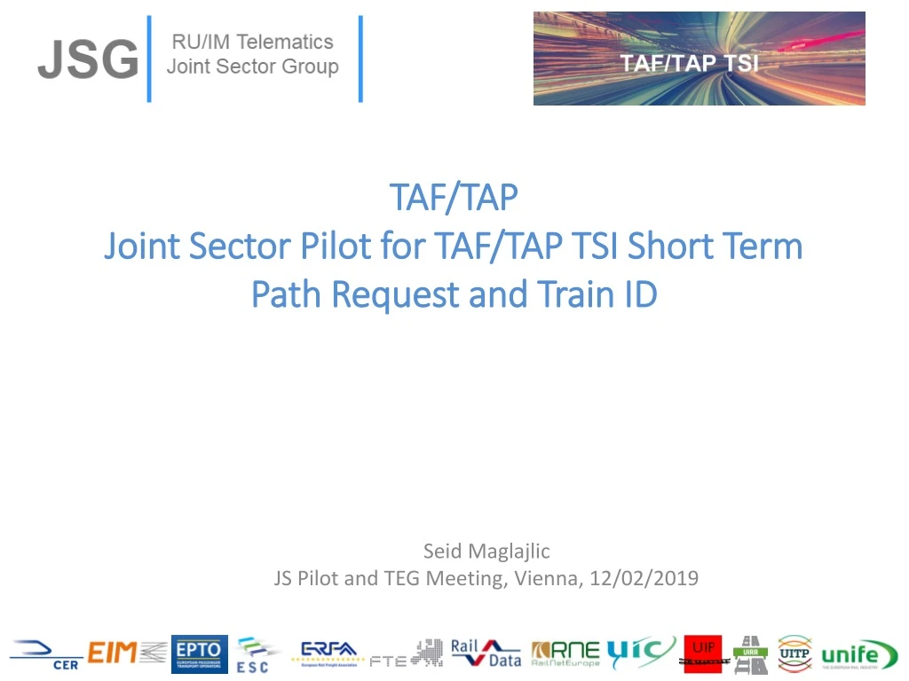 taf tap joint sector pilot for taf tap tsi short term path request and train id