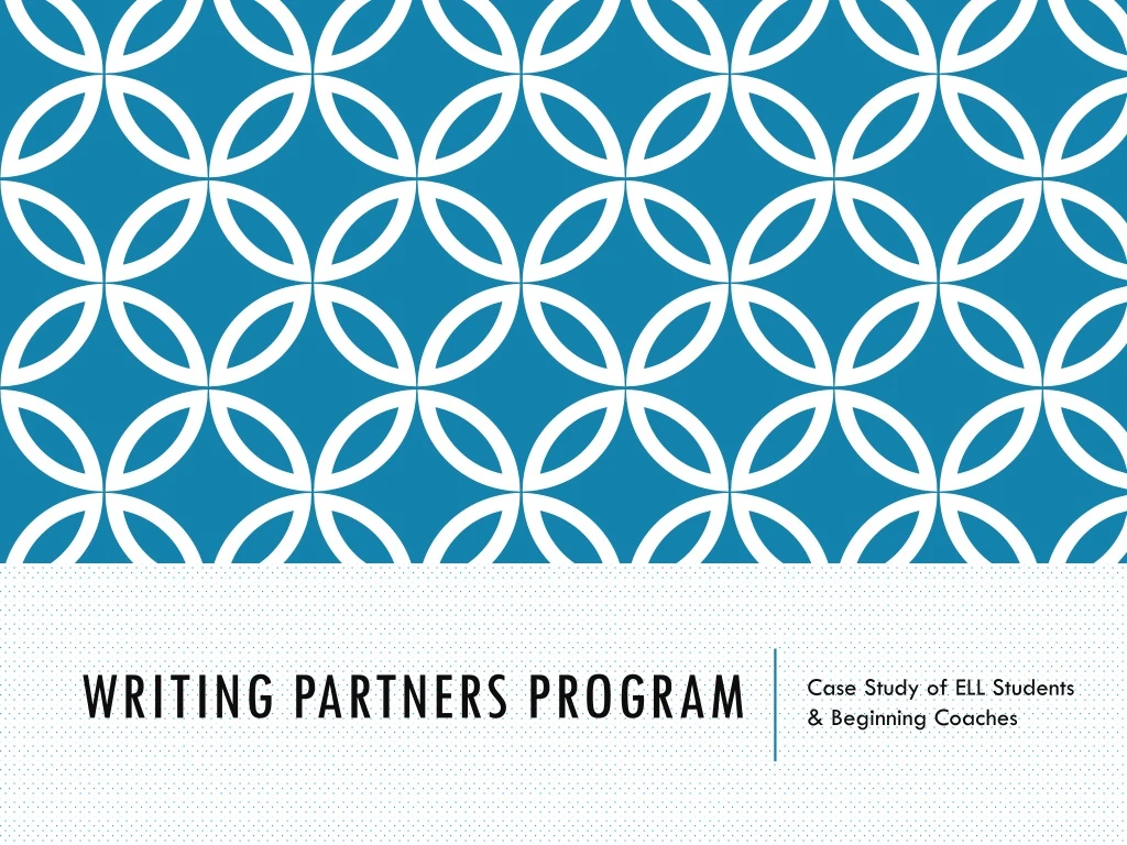 writing partners program