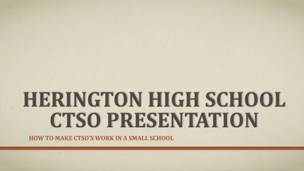 Herington high school CTSO presentation