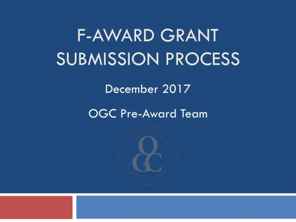 F-award grant submission process