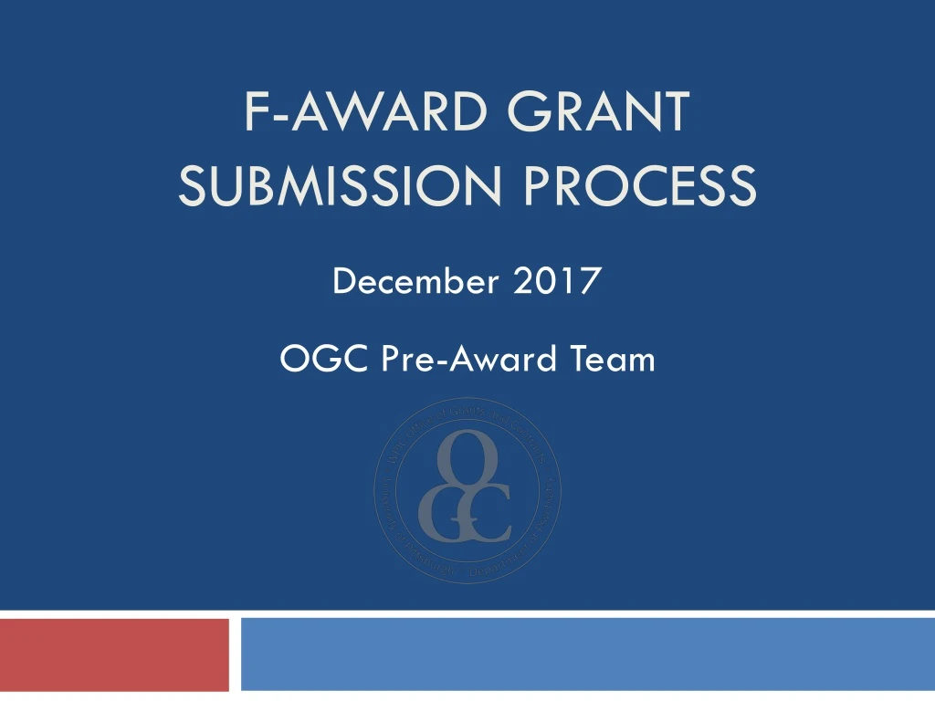 f award grant submission process