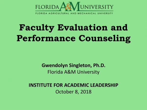 Faculty Evaluation and Performance Counseling
