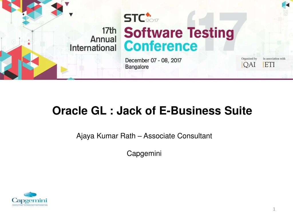 oracle gl jack of e business suite