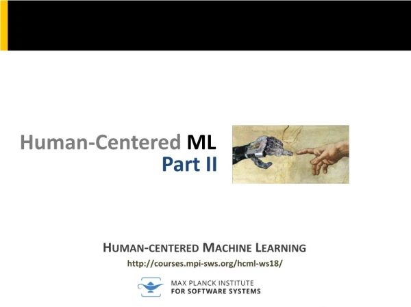 Human-centered Machine Learning