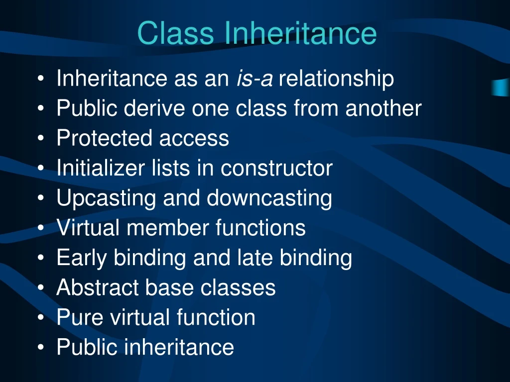 class inheritance