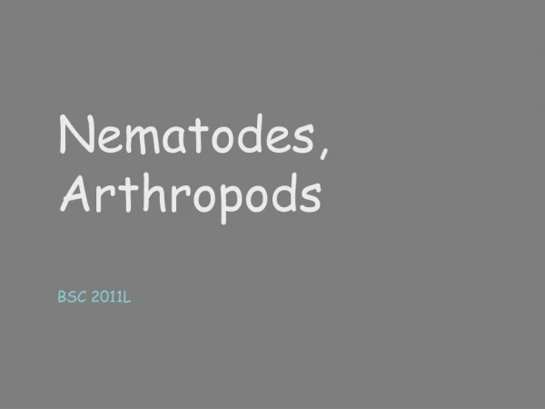 Nematodes, Arthropods
