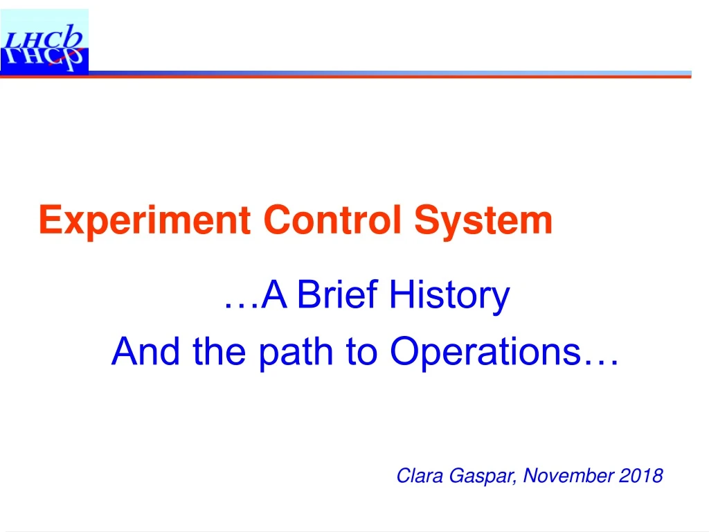 experiment control system