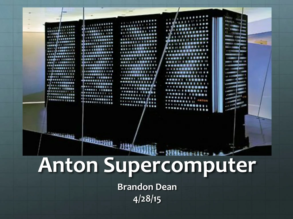 anton supercomputer
