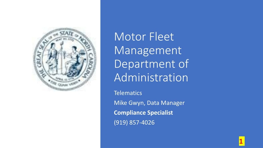 motor fleet management department of administration