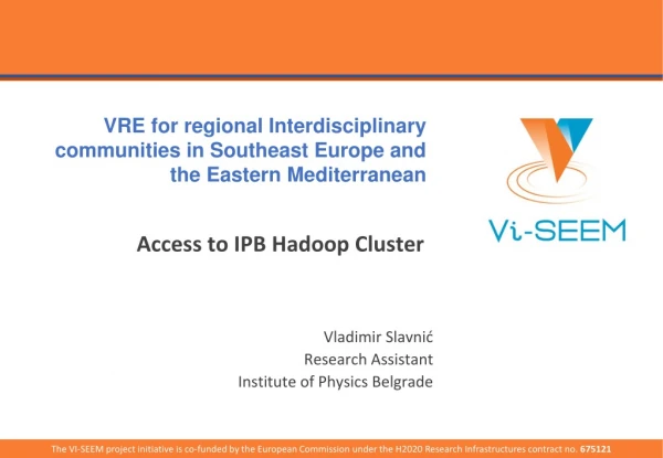 Access to IPB Hadoop Cluster