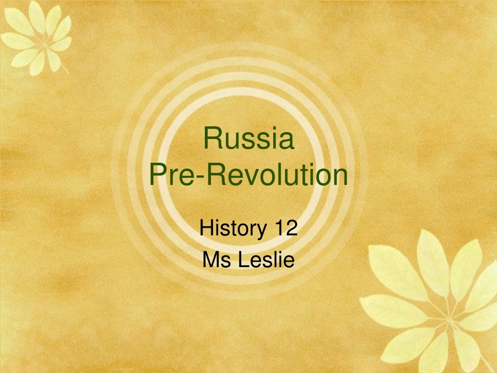 russia pre revolution
