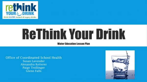 ReThink Your Drink Water Education Lesson Plan