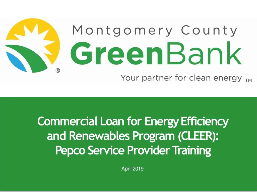 commercial loan for energy efficiency