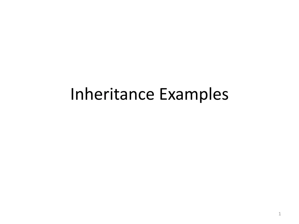 inheritance examples